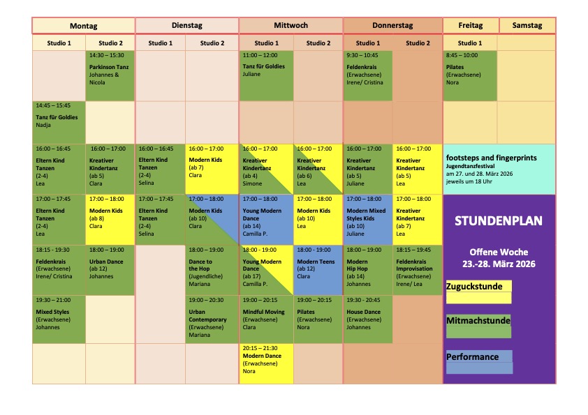 Mehr über den Artikel erfahren OFFENE WOCHE TANZTANGENTE