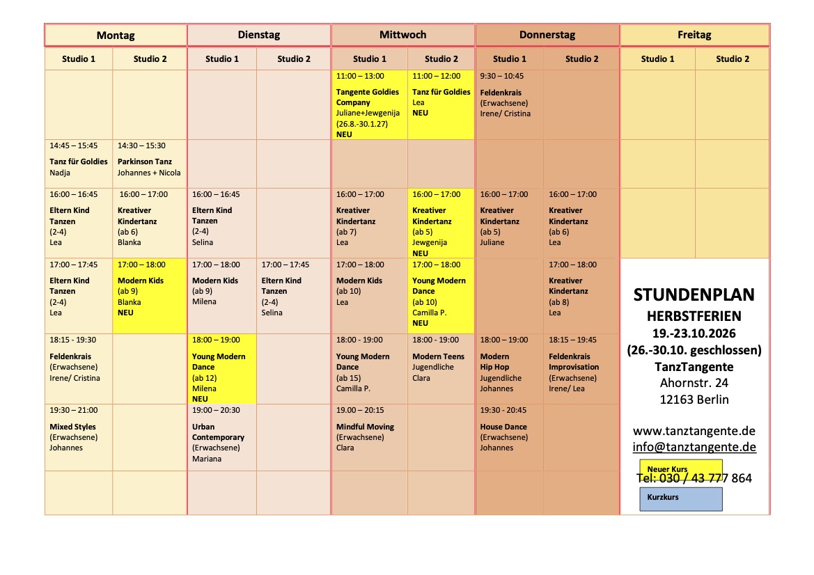 Du betrachtest gerade HERBSTFERIEN STUNDENPLAN