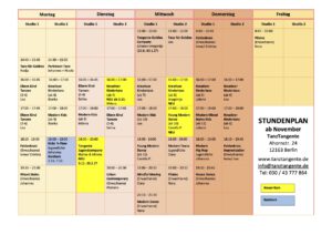 Mehr über den Artikel erfahren STUNDENPLAN